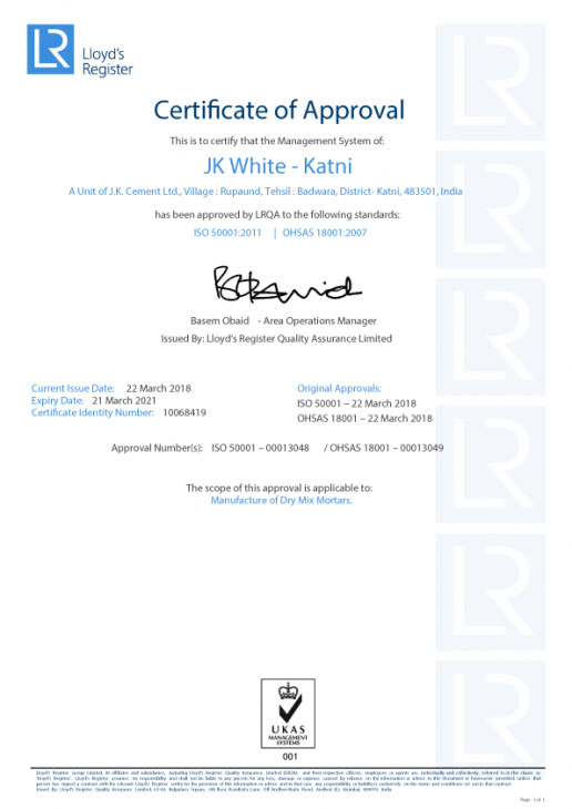 JK White Certificates